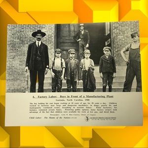 Factory Labor: Boys at Manufacturing Plant